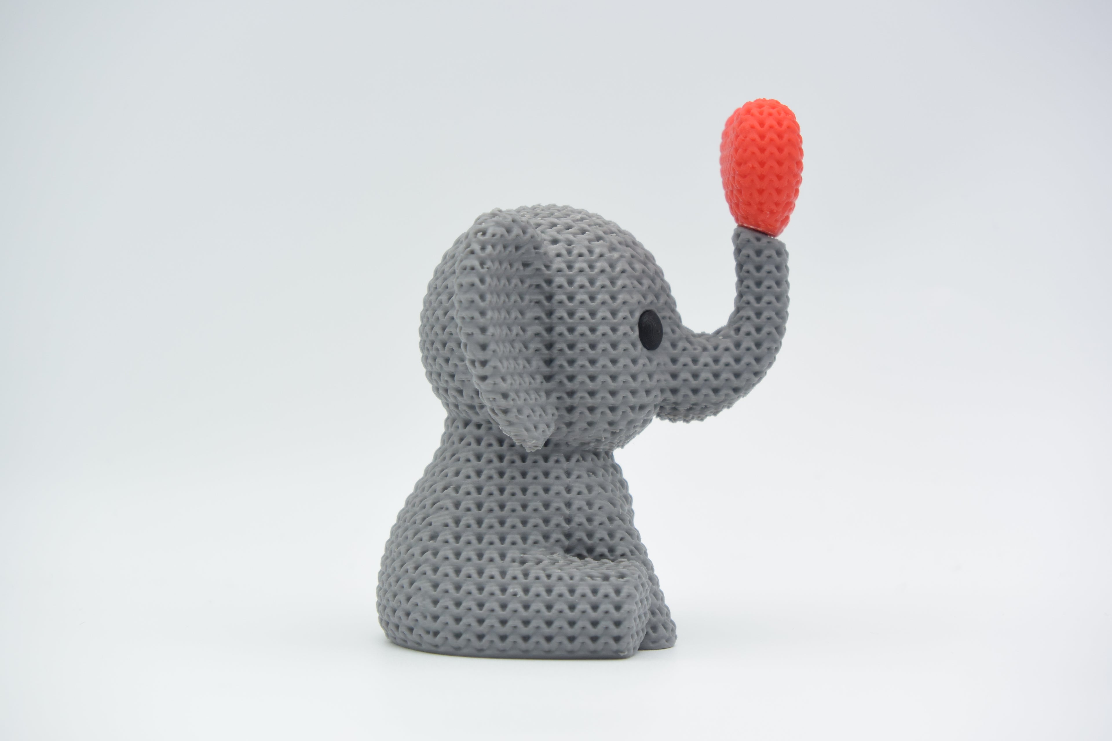 Knitted Elephant Blowing Heart