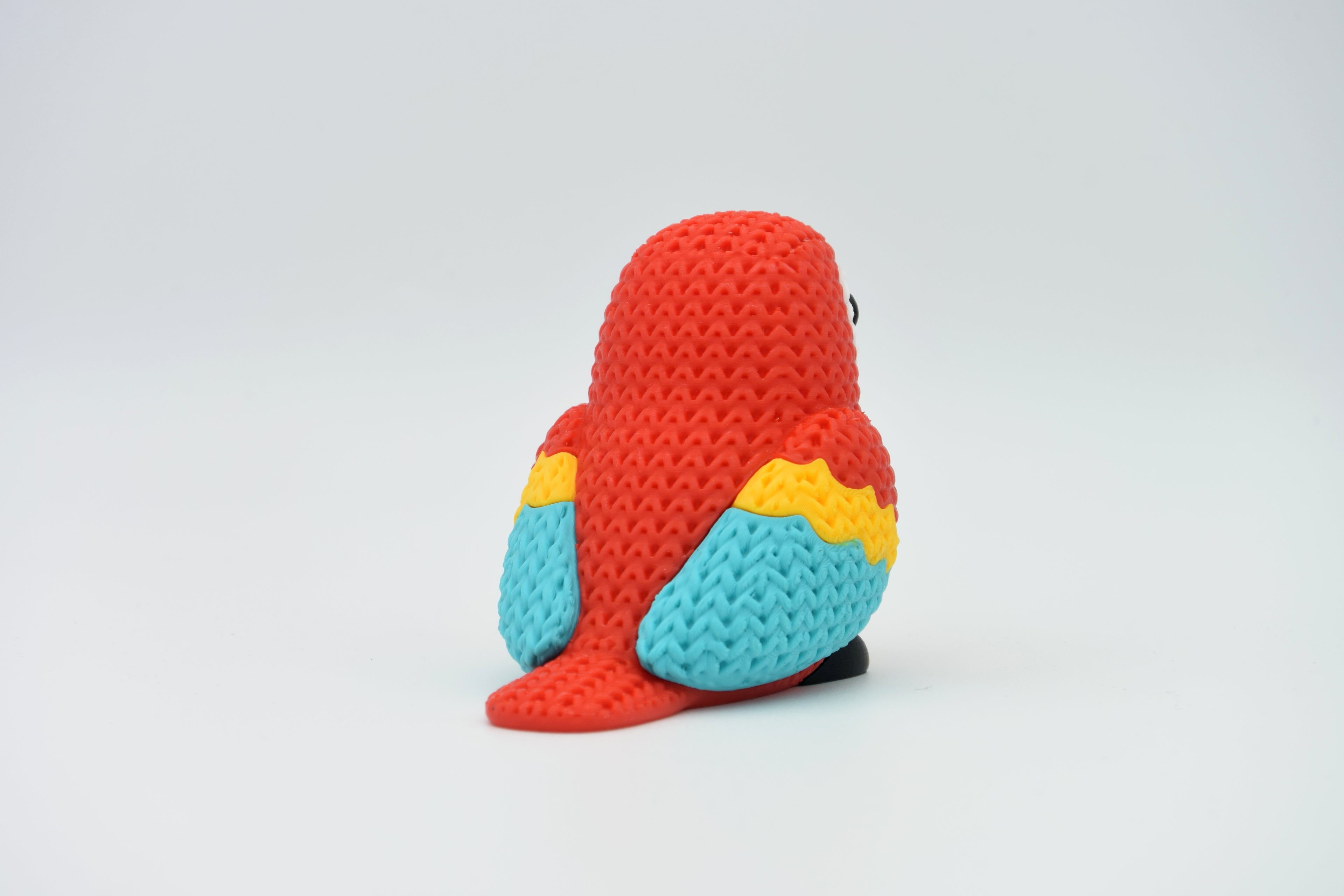 Knitted Scarlet Macaw Parrot