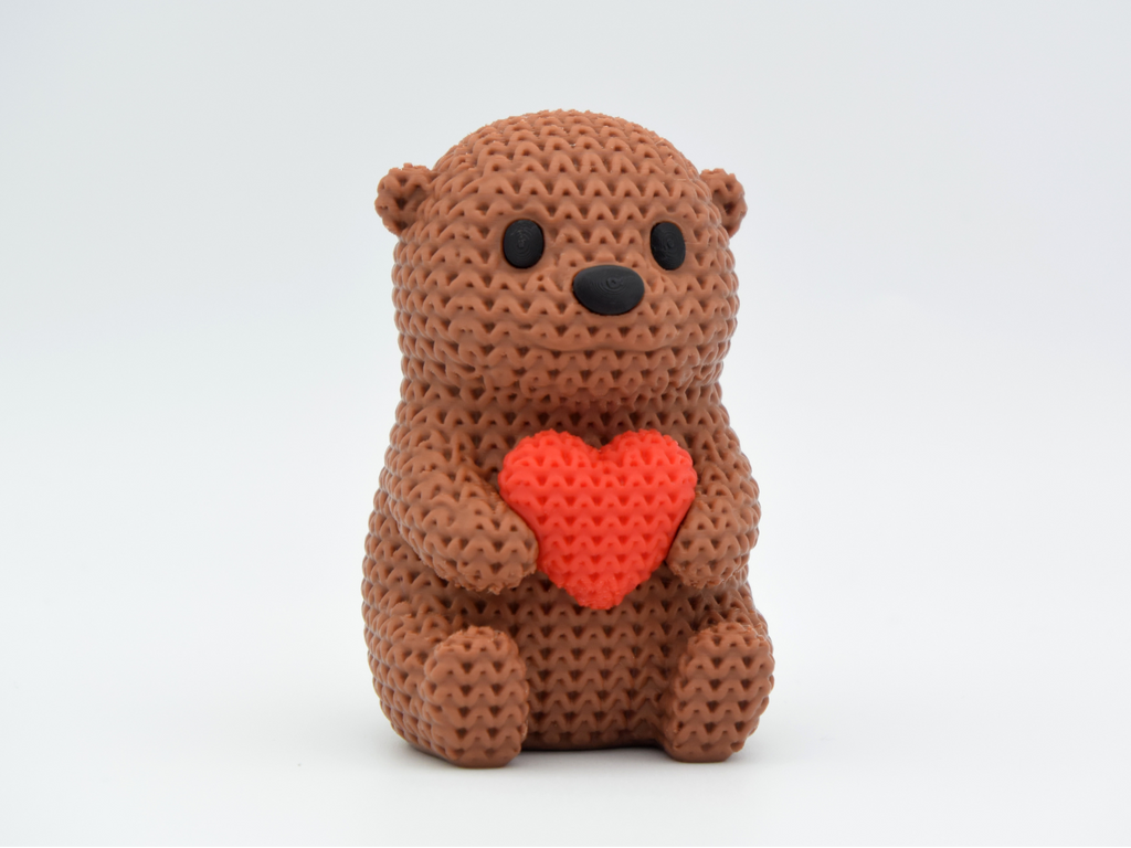Knitted Otter With Heart