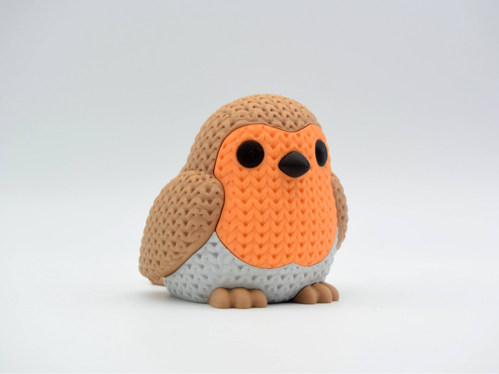 Knitted Robin Bird