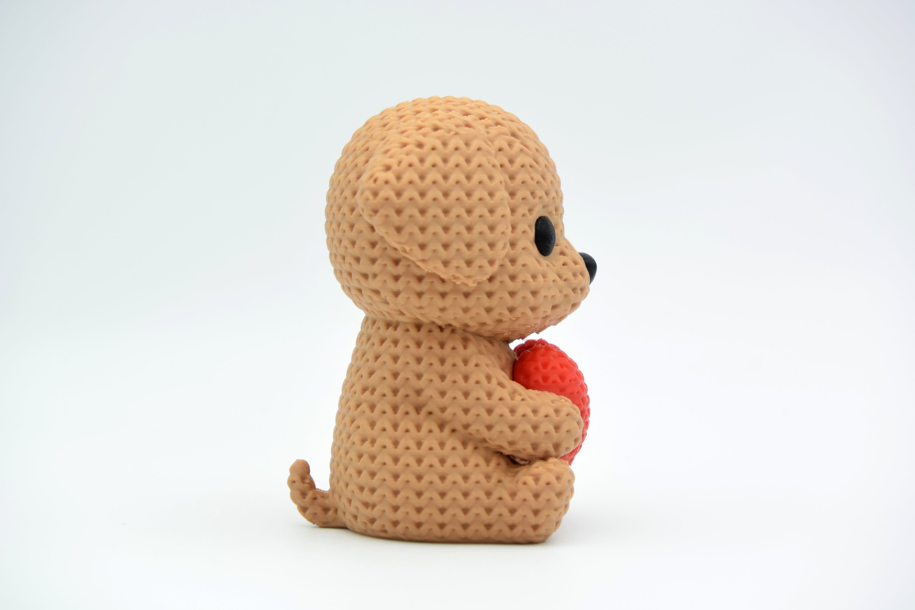 Knitted Dog With Heart