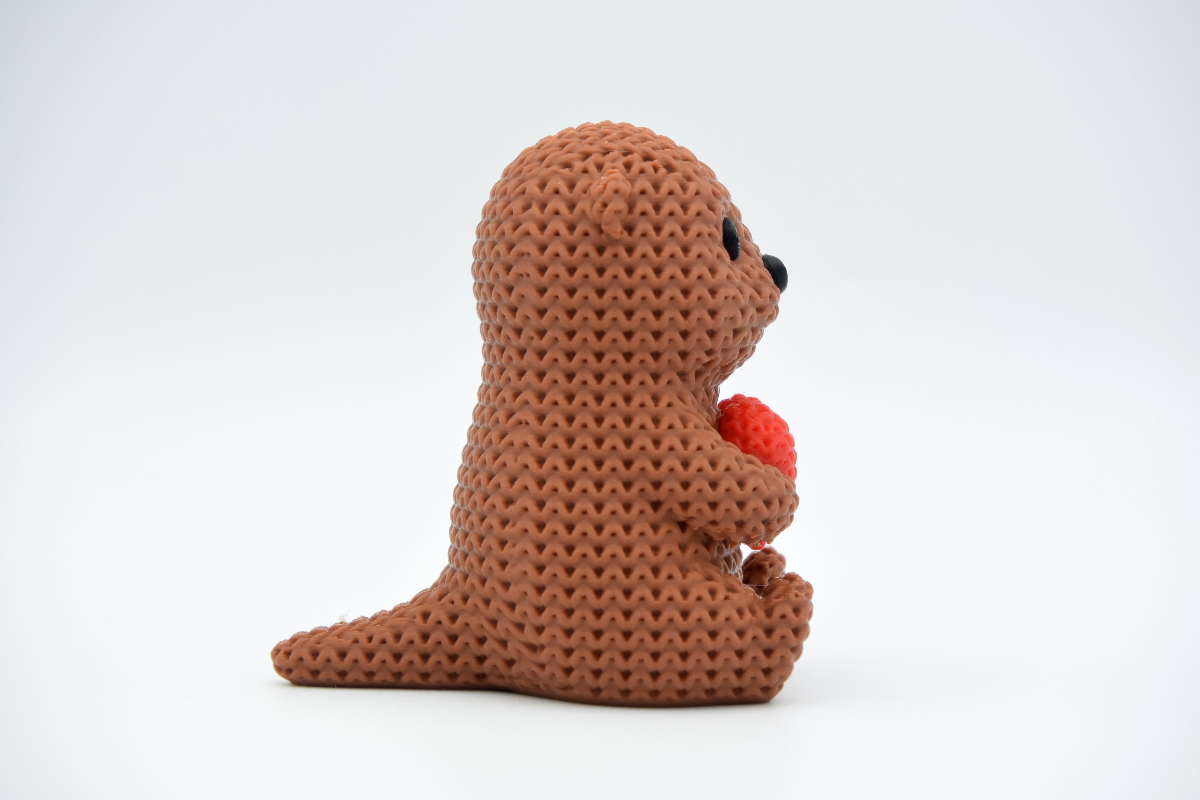 Knitted Otter With Heart