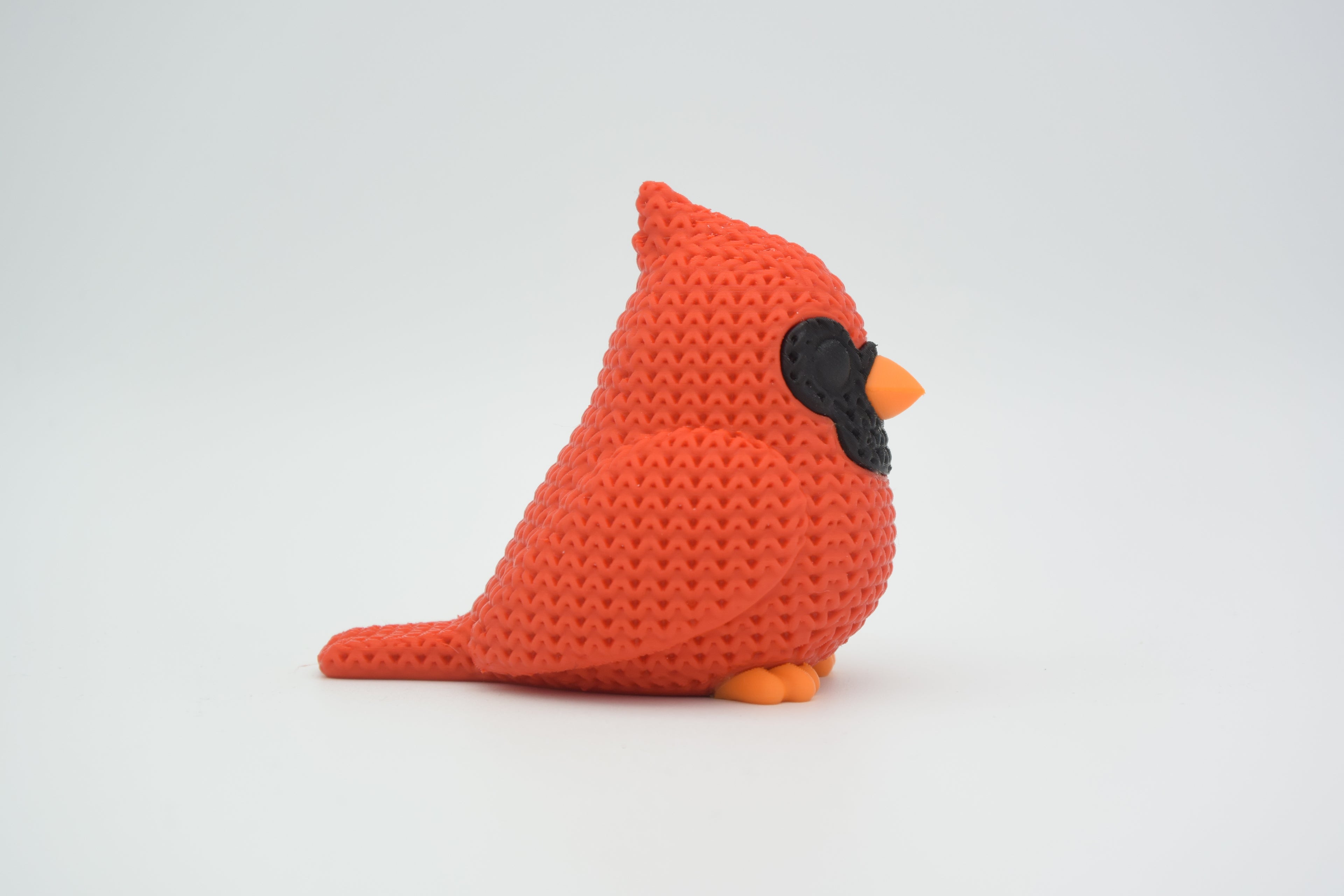 Knitted Cardinal Bird
